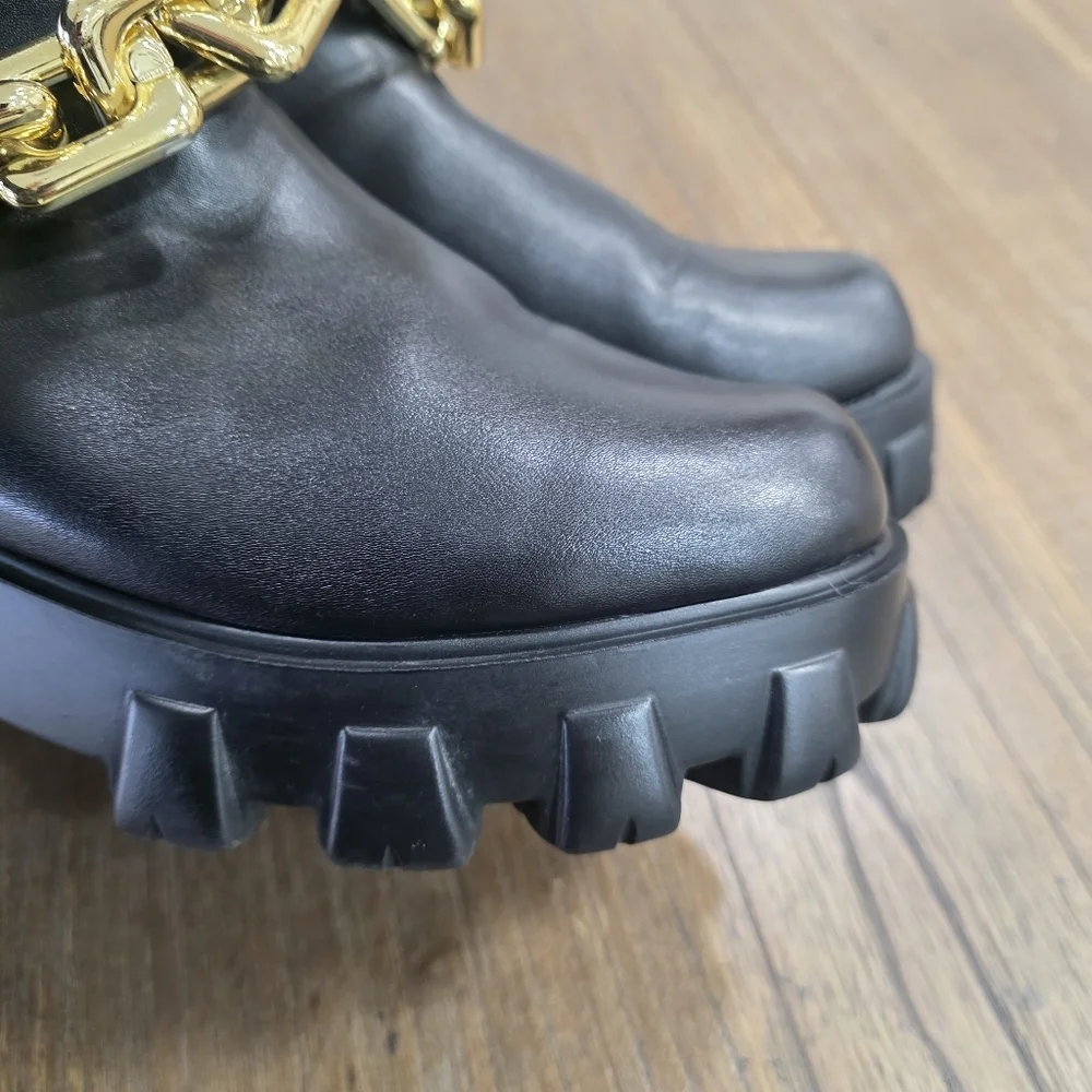 Fashion Nova Nights Like This Chain Booties Black Size 11